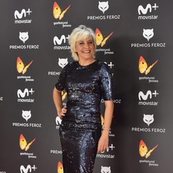 Eva Hache posa en la alfombra roja de los Premios Feroz 2017