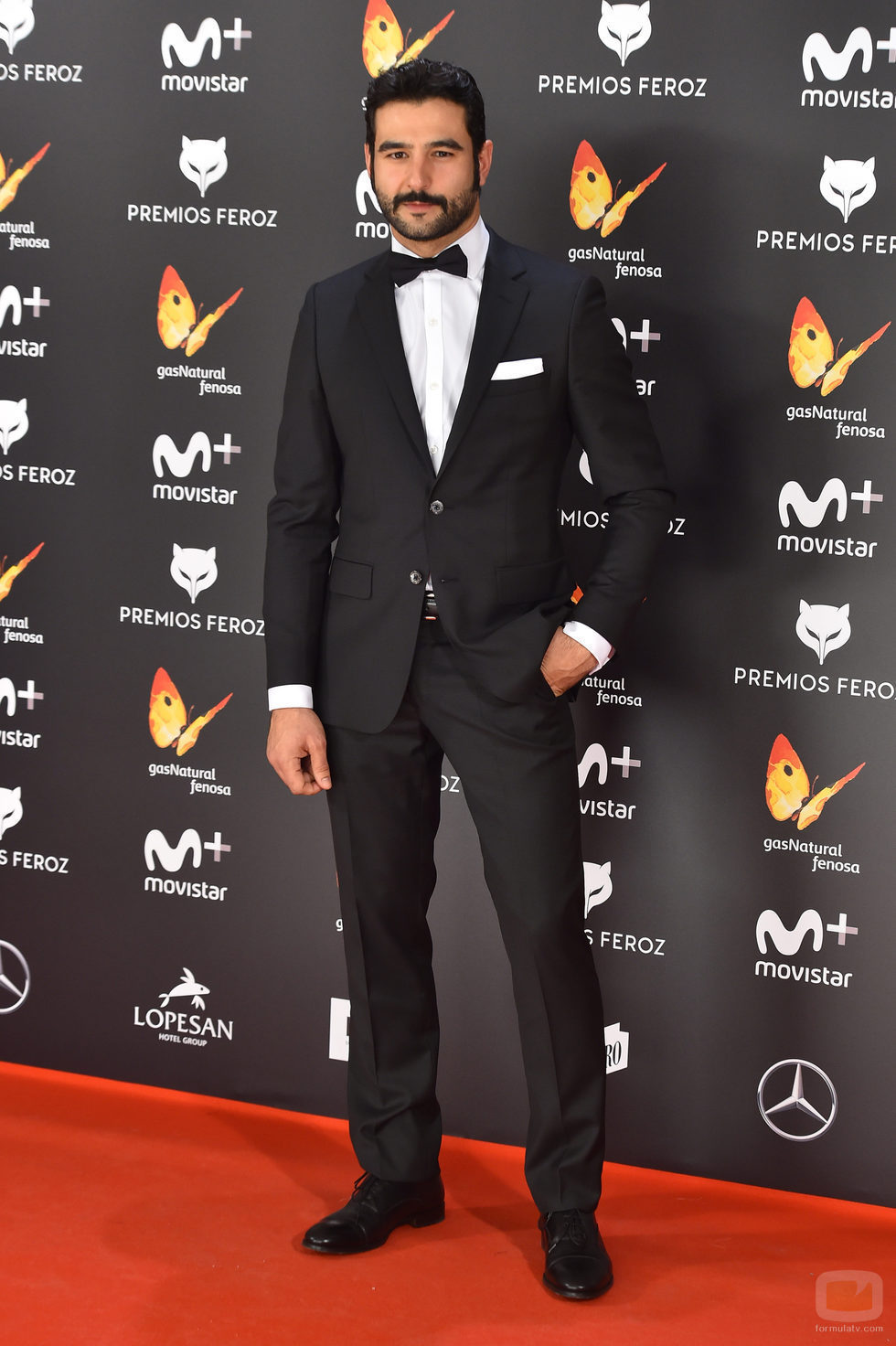 Antonio Velázquez en la alfombra roja de los Premios Feroz 2017