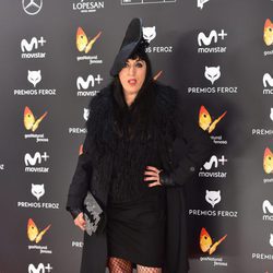 Rossy de Palma con un atrevido conjunto negro en la alfombra roja de los Premios Feroz 2017