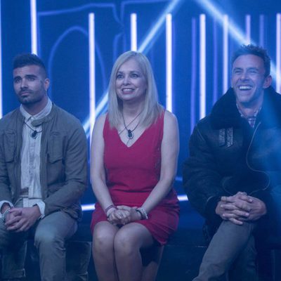 Tutto Durán, Emma Ozores y Alonso Caparrós en la sala de expulsión durante la quinta gala de 'GH VIP 5'
