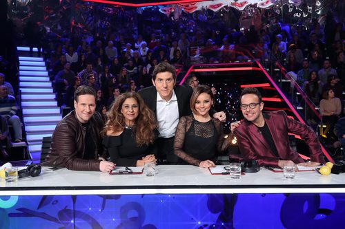 Manel Fuentes junto con el jurado de 'Tu cara me suena' en la decimotercera gala