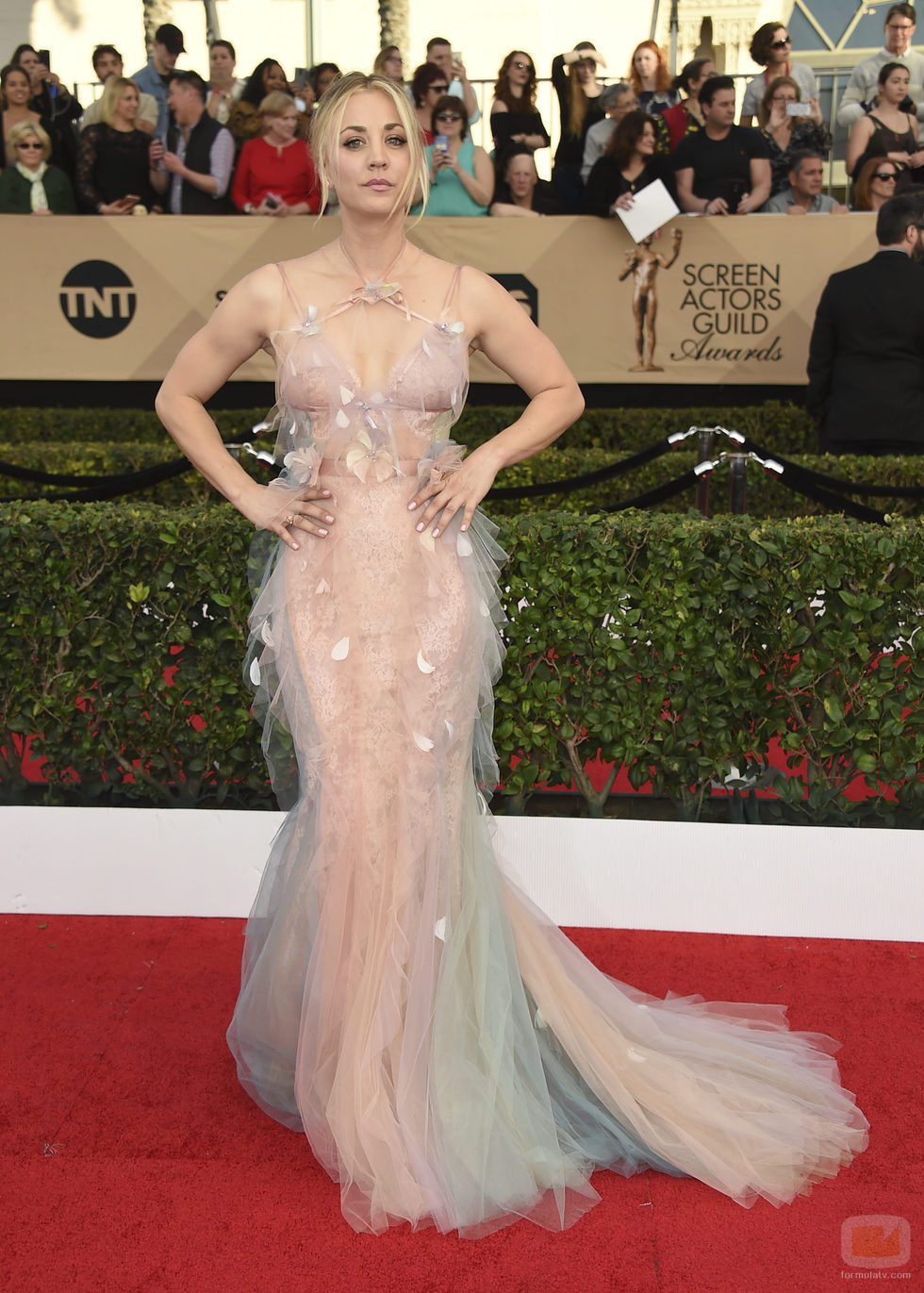Kaley Cuoco ('The Big Bang Theory') en la alfombra roja de los SAG Awards 2017