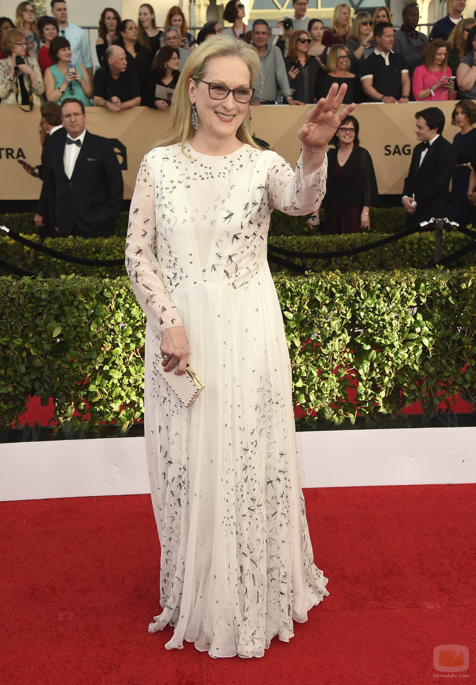 La actriz Meryl Streep en la alfombra roja de los SAG Awards 2017