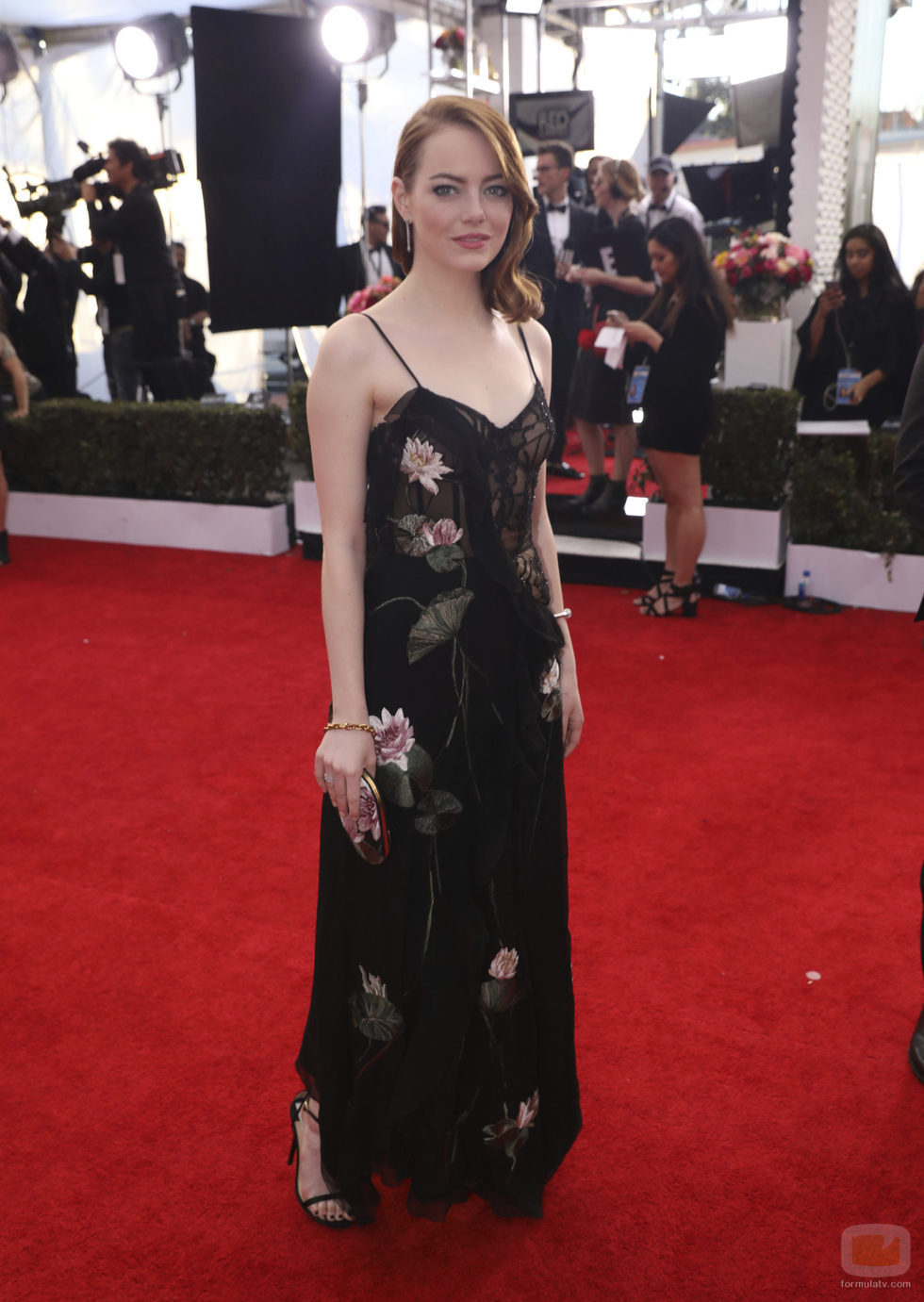 Emma Stone ("La la land") en la alfombra roja de los SAG Awards 2017