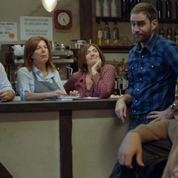 Jon Plazaola, Maribel Salas y Santi Ugalde en la tercera temporada de 'Allí abajo'
