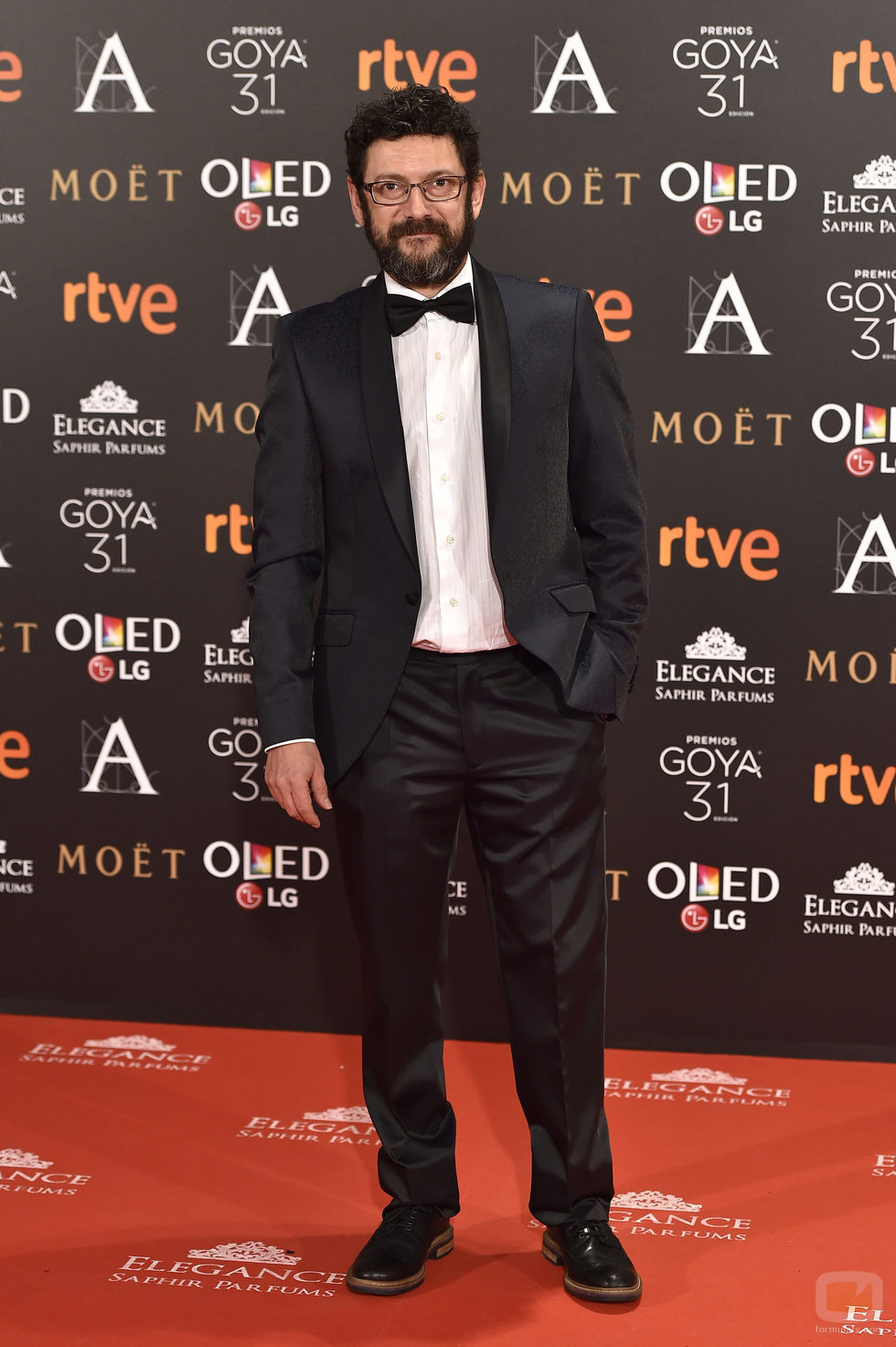 Manolo Solo en la alfombra roja de los Goya 2017