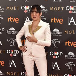 Candela Peña en la alfombra roja de los Premios Goya 2017