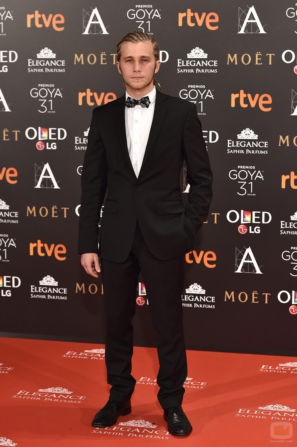 Emilio Palacios en la alfombra roja de los Goya 2017