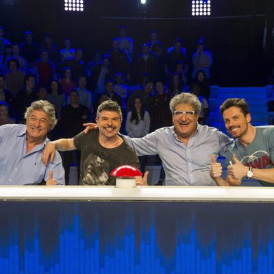 Francisco González, Nacho Guerreros, Javivi y Octavi Pujades en 'El gran reto musical'