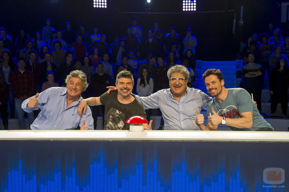 Francisco González, Nacho Guerreros, Javivi y Octavi Pujades en 'El gran reto musical'