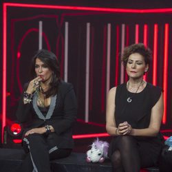 Aída Nízar e Irma Soriano en la sala de expulsión de la sexta gala de 'GH VIP 5'