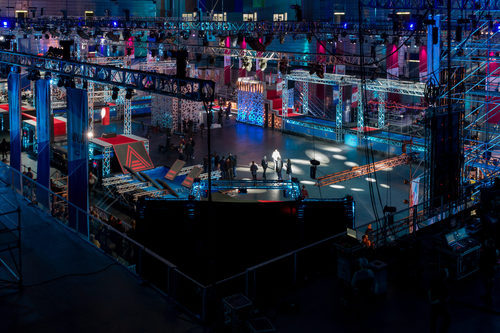 Plató con los obstáculos del programa 'Ninja Warrior'
