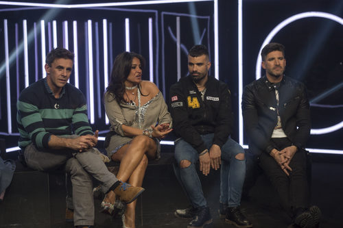 Alonso, Aída, Tutto y Toño esperan los resultados de la audiencia en la novena gala de 'GH VIP 5'
