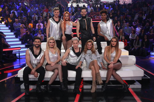 Los bailarines del programa en la segunda semifinal de 'Tu cara me suena'
