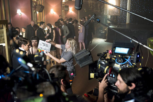 Blanca Suárez durante un momento del rodaje de 'Las chicas del cable'