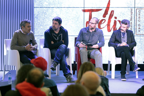 Cesc Gay y los protagonistas de 'Félix' en la rueda de prensa de la ficción