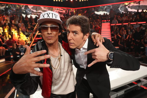 Canco Rodríguez y Manel Fuentes, en la gala final de 'Tu cara me suena 5'