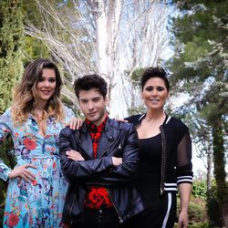 Blás Cantó, ganador de la quinta edición de 'Tu cara me suena', junto a Lorena Gómez y Rosa López