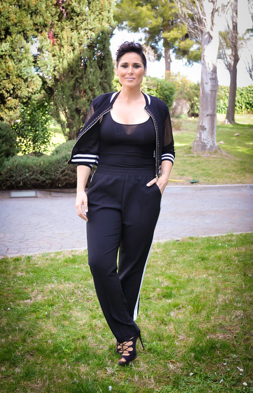 Rosa López, finalista de  'Tu cara me suena', en la rueda de prensa de la final