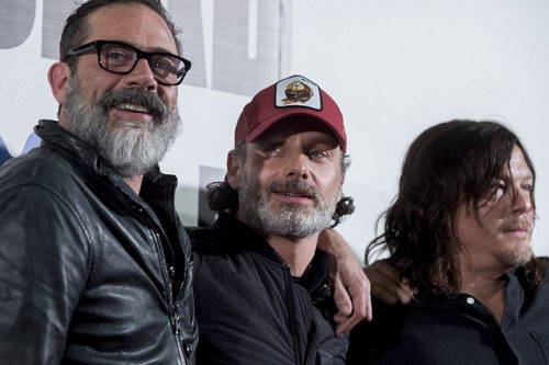 Los protagonistas de 'The Walking Dead' posan en el photocall preparado por FOX en los cines Capitol