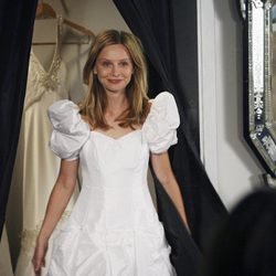 Calista Flockhart vestida de novia
