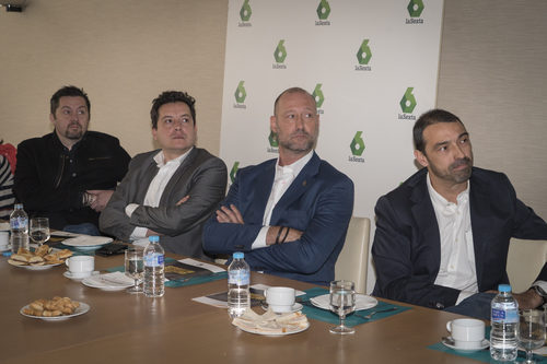 Ramón Campos, Mario López, Pedro García Aguado y Carlos Fernández Recio en la rueda de prensa de 'Cazadores de Trolls'