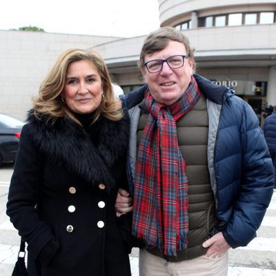 César Cadaval en la capilla ardiente de Paloma Gómez Borrero