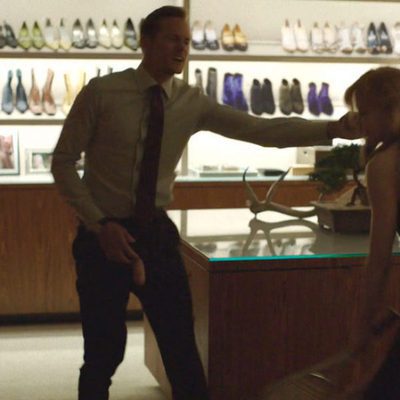 Nicole Kidman y Alexander Skarsgard discuten en 'Big Little Lies'