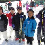 La familia Johnston de '¡Menuda Familia!' en la nieve