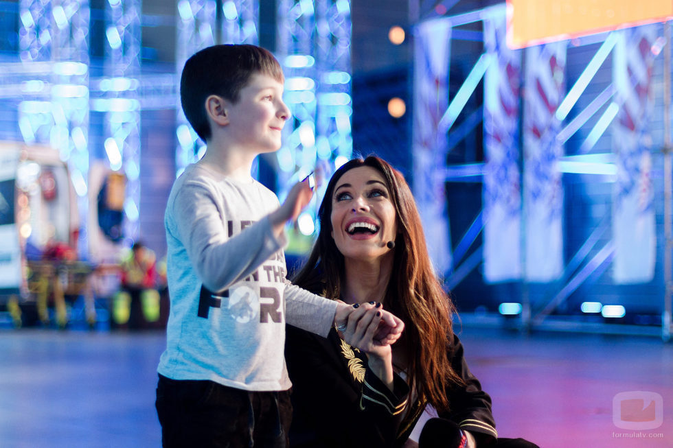 Pilar Rubio en el plató de 'Ninja Warrior'