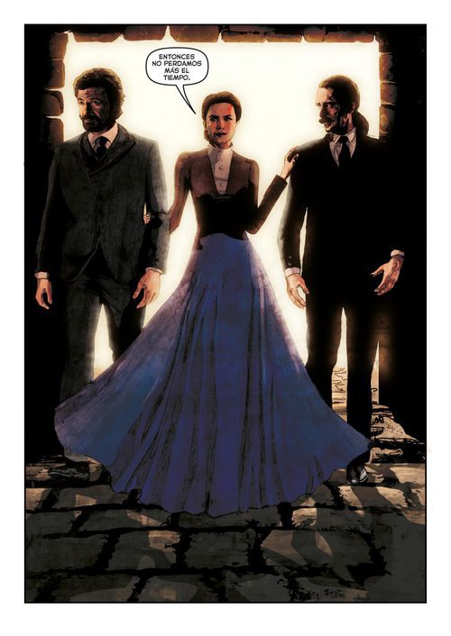 Amelia, Julián y Alonso en "Tiempo al tiempo", el cómic de 'El Ministerio del Tiempo'