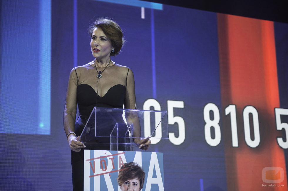 Irma Soriano ante los medios en la semifinal de 'GH VIP 5'