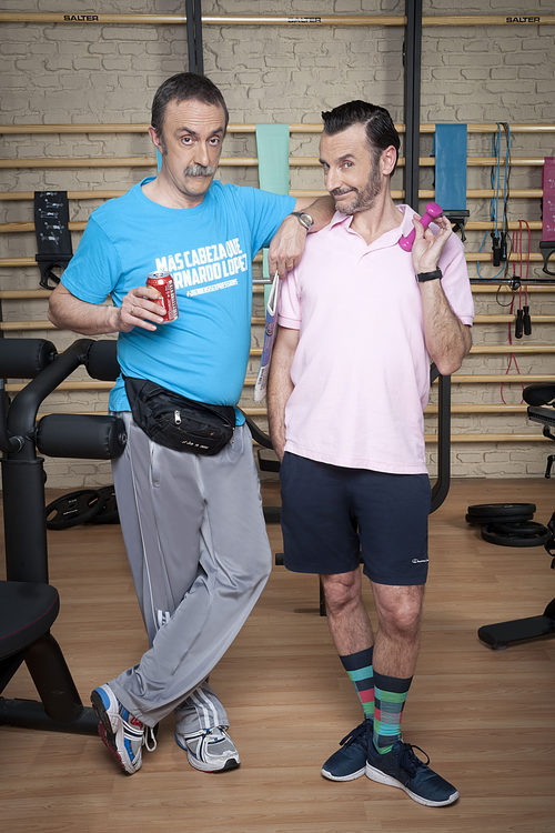 Santi Rodríguez y Carlos Chamarro posan para 'Gym Tony LC'