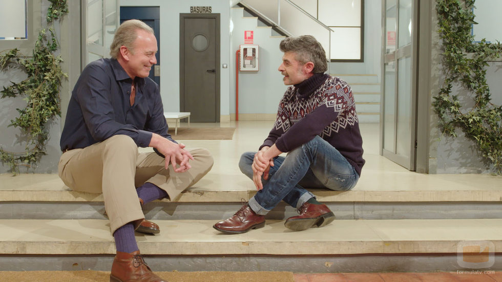 Bertín Osborne junto a Nacho Guerreros ('La que se avecina') en un programa de 'Mi casa es la tuya'