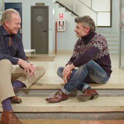 Bertín Osborne junto a Nacho Guerreros ('La que se avecina') en un programa de 'Mi casa es la tuya'