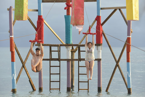 Gloria Camila y su novio Kiko en la primera prueba de 'Supervivientes 2017'