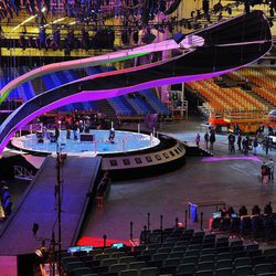 El escenario de Eurovisión 2017 listo para recibir a las delegaciones