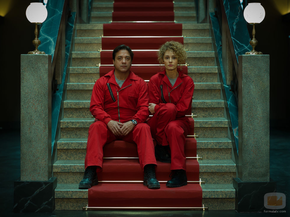 Enrique Arce y Esther Acebo en 'La Casa de Papel'