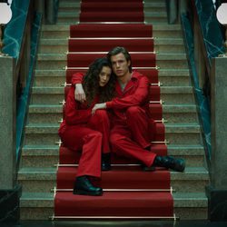 María Pedraza y Fran Morcillo en 'La Casa de Papel'