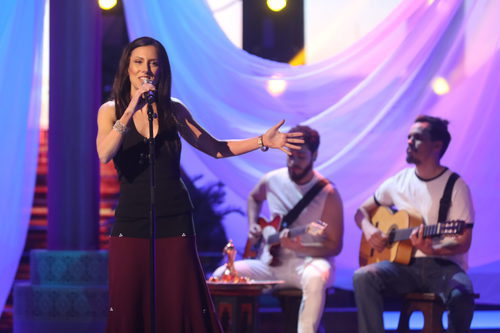 Paula Domínguez interpreta a Chambao en la séptima gala de 'Tu cara no me suena todavía'