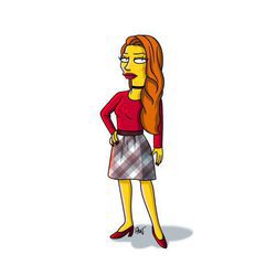 Cheryl Blossom, en la versión simpsonizada de 'Riverdale'