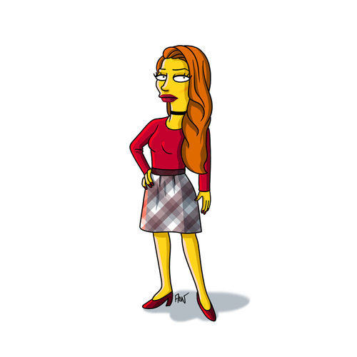 Cheryl Blossom, en la versión simpsonizada de 'Riverdale'
