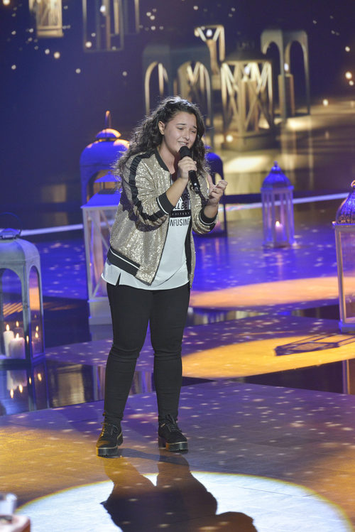 Rocío Aguilar cantando en la final de 'La Voz Kids'