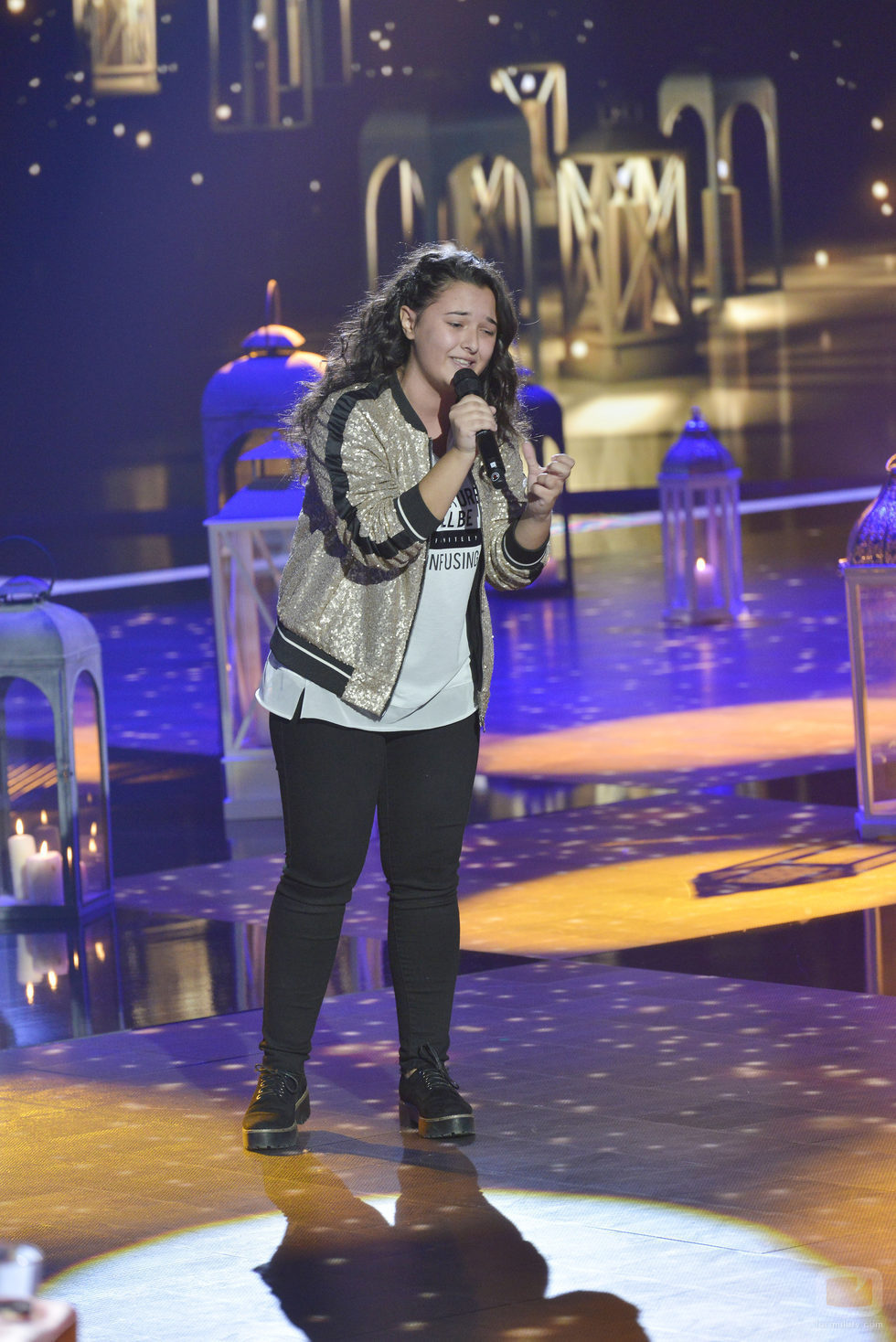 Rocío Aguilar cantando en la final de 'La Voz Kids'