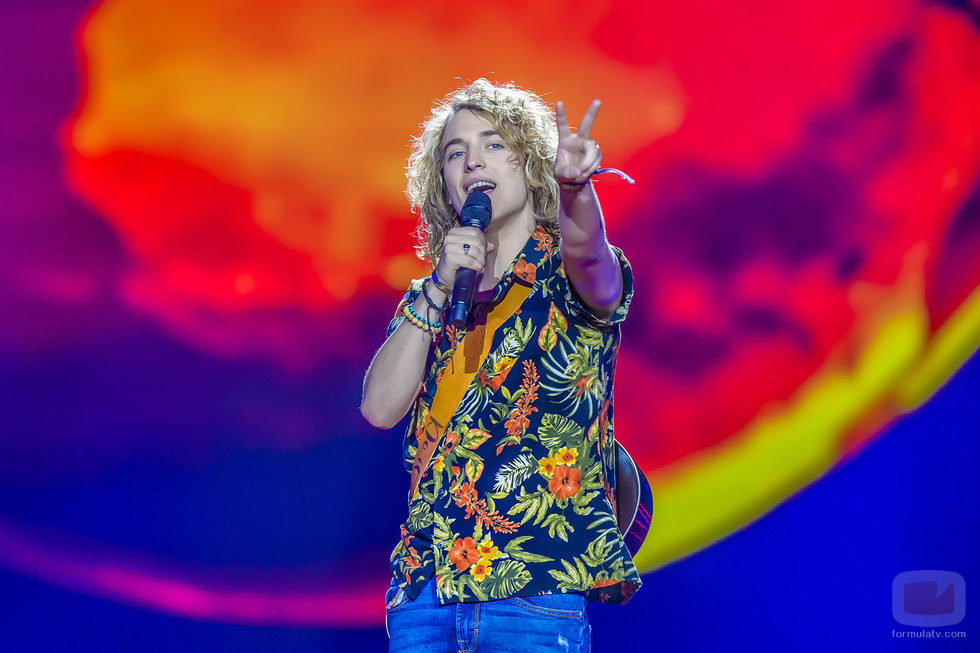 Manel Navarro al final de su primer ensayo en Eurovisión 2017