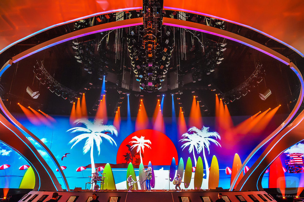 Manel Navarro en su segundo ensayo en Eurovisión 2017