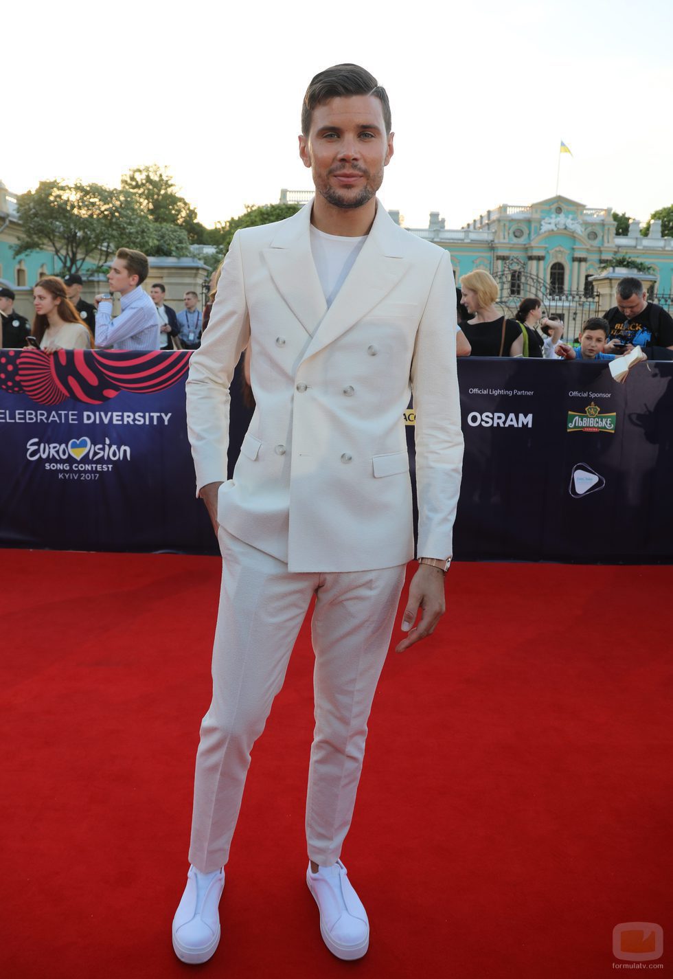 Robin Bengtsson en la red carpet de Eurovisión 2017