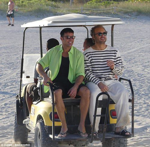 Ricky Martin y Édgar Ramírez durante la grabación 'The Assassination of Gianni Versace: American Crime Story'