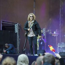 Manel Navarro durante el festival de Eurovillage en Eurovisión 2017