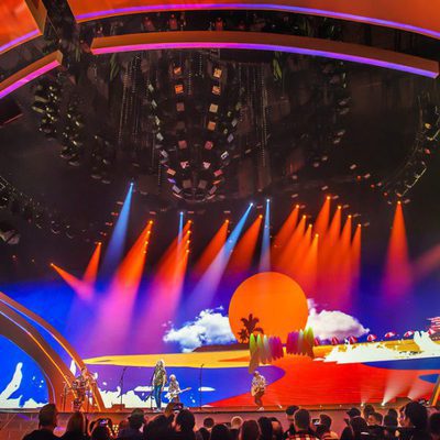 La actuación de Manel Navarro en el ensayo general de Eurovisión 2017